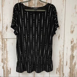 Fashion Bug, Glitzy Blouse. Size 0X. In excellent condition!